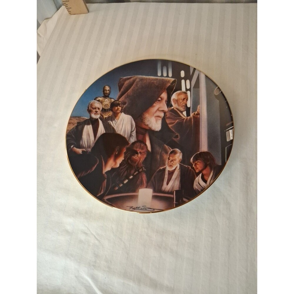 Star Wars Hamilton Plate Obi-Wan Kenobi Hero & Villians Collection #1654A no COA